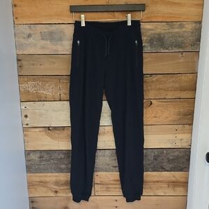 Athleta Girl Black Jersey Lined Jogger Pants, Size Xl, Guc